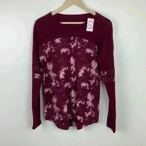 🆕NWT Flirtitude long sleeve tee deep ruby tie dye